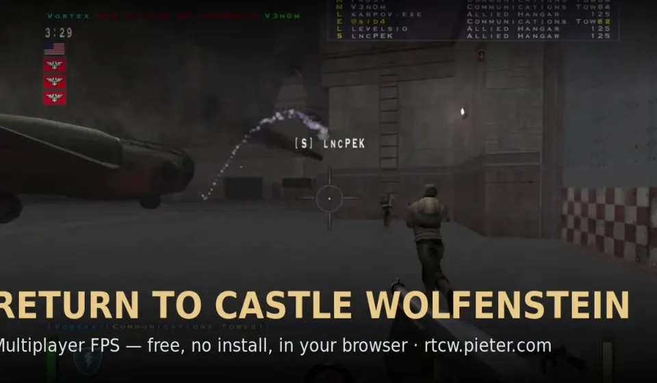 Return to Castle Wolfenstein game illustration or project preview